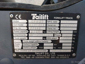 Tailift EFD 25, diesel Yanmar, bočný posuv, r. 2013 - 7