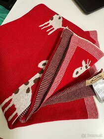 Krásna červená deka s motívom zebry pre detičky, Nová - 7