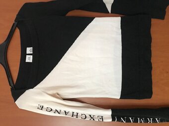 ARMANI EXCHANGE originál black/white dámske tricko S/M - 7