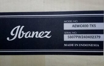Predam el.ak. gitaru Ibanez AEWC400-TKS. Zn.cena. - 7