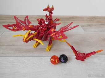 Bakugan drak červený-  30 cm, - 7