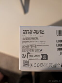 Xiaomi 13T – Alpine Blue, 8GB RAM / 256GB – výborný stav
 - 7