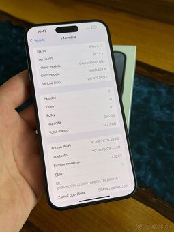 iPhone 15 Pro Max 256gb top stav zaruka o2 - 7