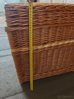 Obrovský prútený kôš / prútený box s vekom - 7