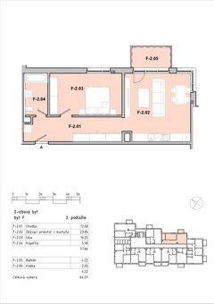 Na predaj 2 -izbový byt 59,99 m2 s predzáhradkou, novostavba - 7