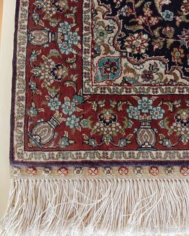 ⭐Perzský hodvábny koberec Isfahan – podpísaný 79x45⭐ - 7