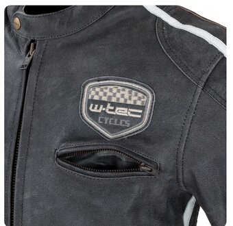 Úplne nová kožená bunda W-TEC Dark Vintage-pravá koža 2XL - 7