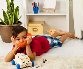 Telefón TOY STORY  Fisher Price retro telephone hračka - 7