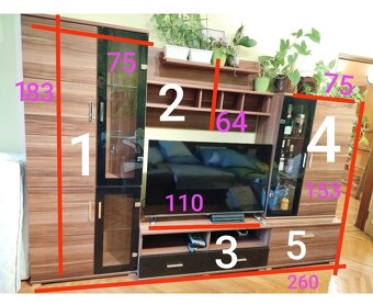 Obývacia stena 5-dielna + stolík zadarmo - 7