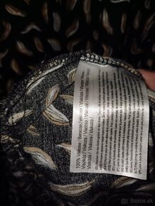 Čierne vzorované maxi šaty - 7