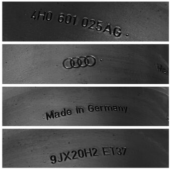 Audi Black S-Line R20 orig. Letne - 7