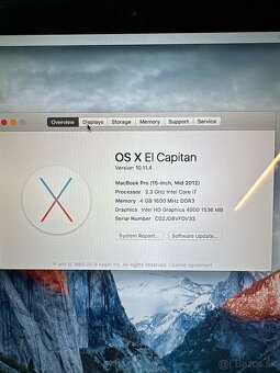 Macbook pro 15’ 2012 4GB/500GB Intel - 7