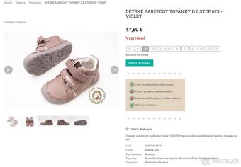 Predam D.D. Step prechodne barefoot topanky, velkost 22 - 7