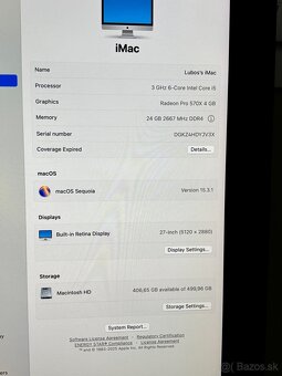 Imac 27” 5k (2019), i5, 24GB - 7