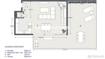 NOVOSTAVBA, AMFIK HOUSE, MEZONETOVÝ 4 IZBOVÝ BYT „C“ S TERAS - 7