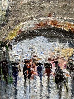 Olejomaľba Pasquale Vuotto (1958) – Prvý sneh v Paríži - 7