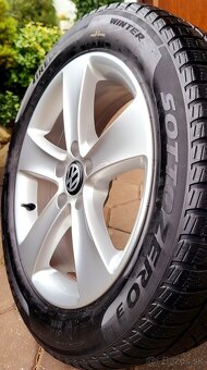 alu R17 5x112 orig. VW + zimné pneu 215/55, Passat + Superb - 7
