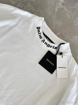 Palm Angels biele pánske tričko oversized - 7