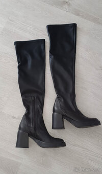 Kožené čižmy BAŤA nad kolená v.40 - NOVÉ - 7