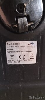 Predám vysávač ETA AVANTO 3519 90000 zlatý, 800 W, záruka. - 7