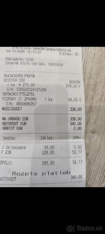Elektricka kolobezka scooter Sencor S30 kupovaná 4.10.2025 - 7
