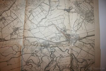 Takmer  100 ročná  mapa  Bratislavy  s okolím - 7
