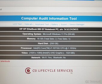 HP EliteBook 850 G7 i7-10Gen 16GB 256SSD - 7
