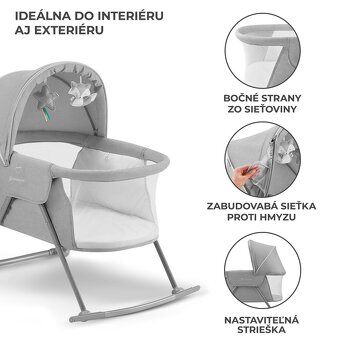 Kinderkraft postielka/koliska 3v1 Lovi Grey - 7