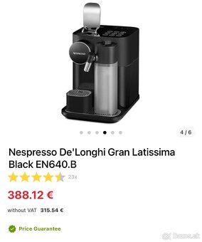 Nespresso De’Longhi Gran Lattissima – Čierna (EN640.B) - 7