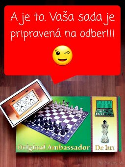 Predám krásny luxusný šach aj s časovačom profi - 7