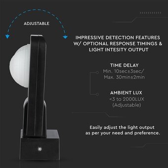Pohybový PIR senzor V-TAC VT-8083 / SKU-15011 - 7
