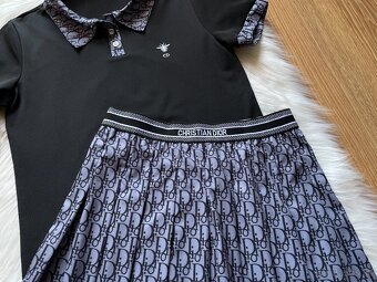 Dior súprava - polokošeľa+sukňa - čierna - 7
