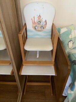 Drevená detská postieľka s príslušenstvom - 7