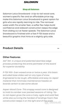 predam krasny damsky snowboard SALOMON 149 cm - 7