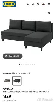 IKEA Rozkladacia pohovka ÄLVDALEN nová - 7