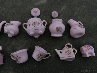 Predám zbierka miniatúr z ružového porcelánu - 7