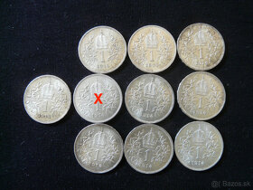2 korona kb, 1 koruna bz, fji - 7