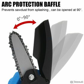 Kvalitná AKU Reťazová Píla + 2 baterky veľkosti 4", 6", 8 - 7