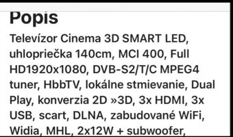 LG 55LA660S Smart 3D Hbb Tv Ľad 55" 140cm. - 7