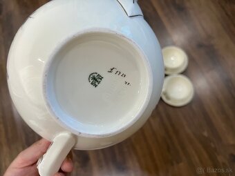 Retro veľká čajová súprava československý porcelán MZ - 7