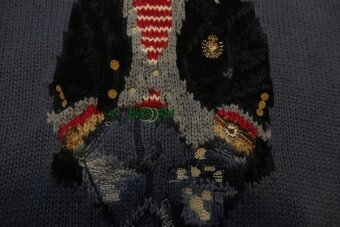 RALPH LAUREN BEAR luxusny original pansky krasny sveter XL - 7