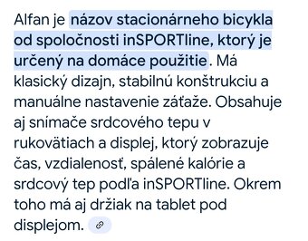 Predám stacionárny bicykel Alfan - 7