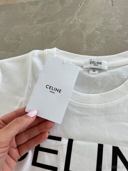 Celine tričko biele s nápisom - 7