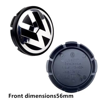 Stredové krytky kolesa VW 56 mm - 4 ks - 7