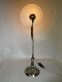 Stolová art deco lampa chrom - 7