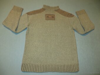 Teplá oranžovohnedá vesta + sveter - veľ. 128 - 7