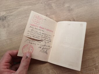 Cestovný pas, Slovenský štát 1940 Senohrad - 7