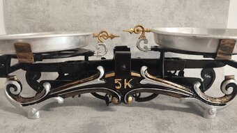 Dvoumiskové staré 5kg váhy po renovaci + závaži - 7