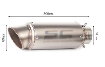 Na  predaj  Športový ladený univerzálny nerezový moto výfuk - 7