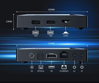 Predám TV Box Android 14 X96 M200 4/32GB  S905X5M 1000M - 7